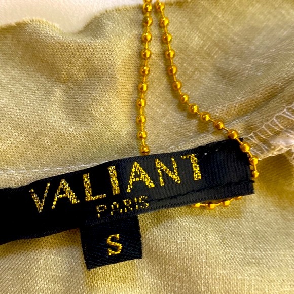 NEW! Valiant Paris white chiffon batwing top with slimming leather look bodice - Picture 4 of 8